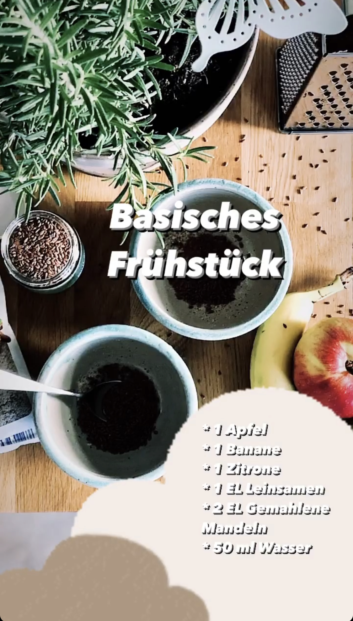 Detox Frühstück Idee basisch